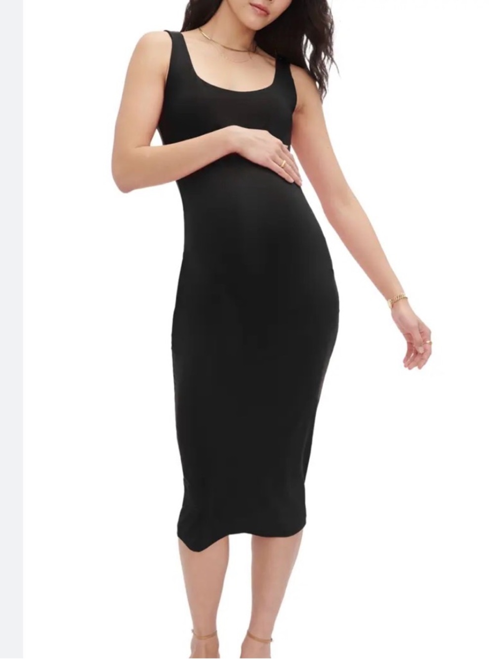 Hatch Maternity Black Body Tank Dress XS